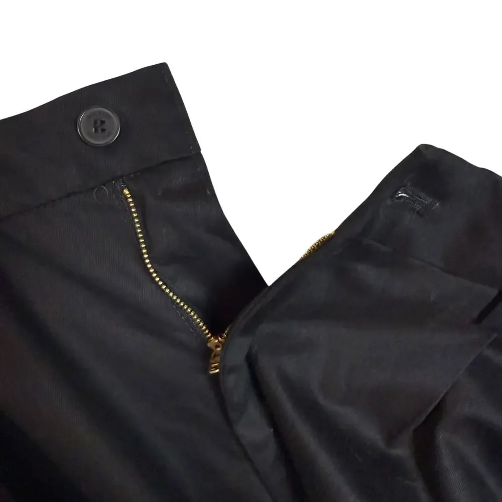 Dockers Signature Khaki Pants Men 32x30 Black Pleated Classic Fit Flex Waistband